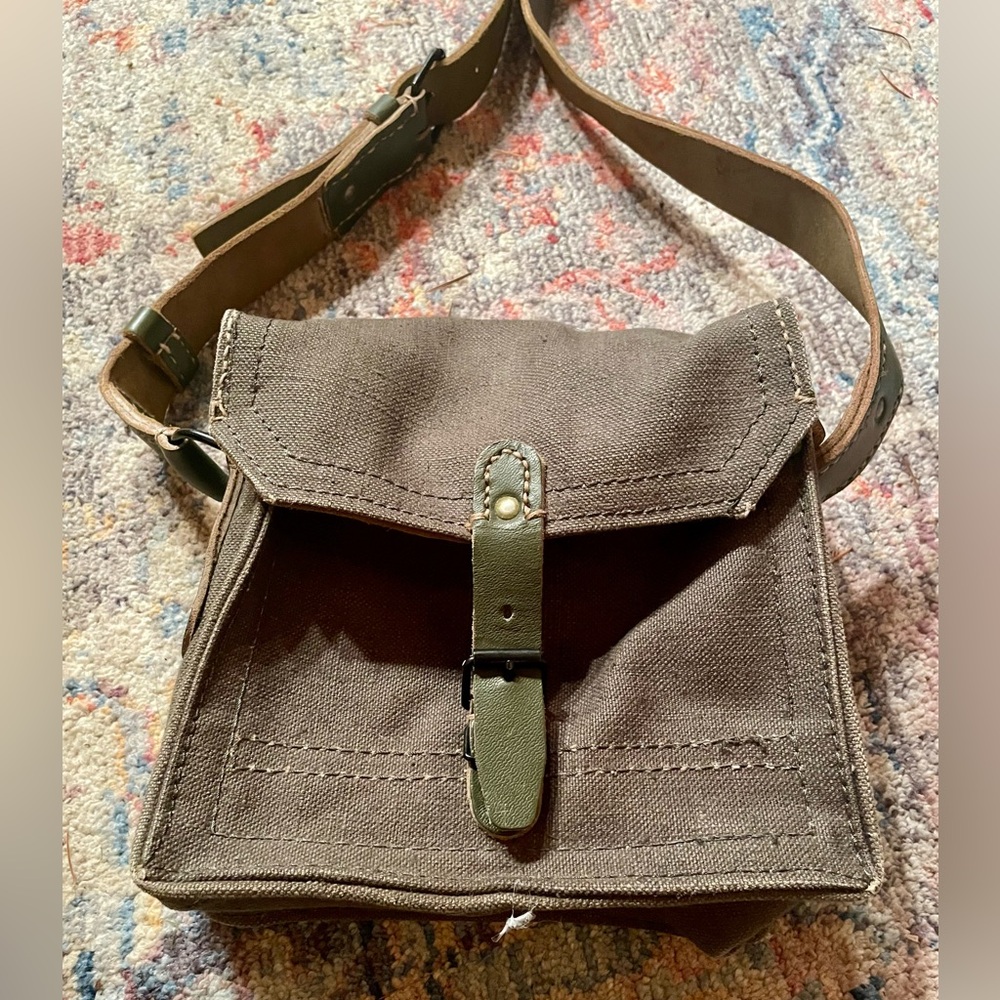 Vintage French Army Canvas Bag